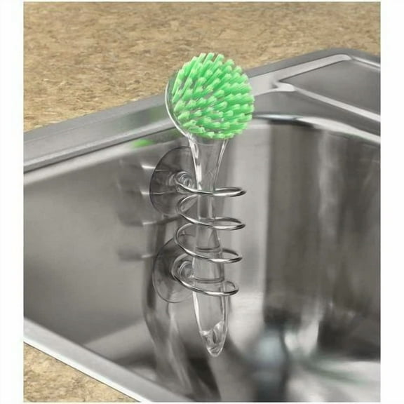 FORGE- Spectrum Spiral Sink Suction Brush Holder- Silver