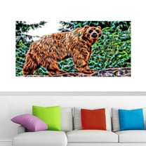 DESIGN ART Brown Bear Animal Canvas Art (Multiple Sizes) 32 in. wide x 16 in. high