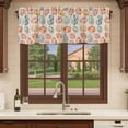 thumbnail image 6 of 2 Pack Valances for Window, Easter Short Curtains for Kitchen Bedroom Living Room, Country Spring Watercolor Leaves Floral Eggs Rod Pocket Small Window Treatment Valance Drapes 42 x 18 Inch, 6 of 8