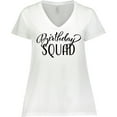 thumbnail image 3 of Inktastic Birthday Squad in Black Women's Plus Size V-Neck T-Shirt, 3 of 5