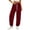 Red, variant on Dagugfen Sweatpants for Women Elastic Waist Drawstring Cinch Bottom Athletic Outdoor Jogging Pants with Pockets(XL,White)