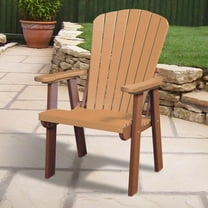 OS Home and Office Furniture 42" Resin Fan Back Chair in Cedar/Tudor Brown