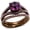 Coffee Light, variant on TK2745 - IP Coffee light Stainless Steel Ring with Top Grade Crystal in Amethyst