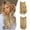 DirtyBlonde, variant on 2 Pack 18 In Halo Hair Extensions, Glueless Wigs Pre Plucked Pre Cut, Synthetic Fiber Wig for Women