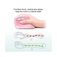 thumbnail image 3 of Delux M618mini Wireless Mouse Dual-mode Rechargeable 2.4GHz Ergonomic Vertical Bluetooth-compatible Mice for Computer - Mint Green, 3 of 5