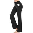thumbnail image 1 of Oucaili Mujeres Casual Work Lounge Pant Bootcut Flare Bell Bottoms Cintura Elástica Yoga Workout Leggings Pocket, 1 of 5