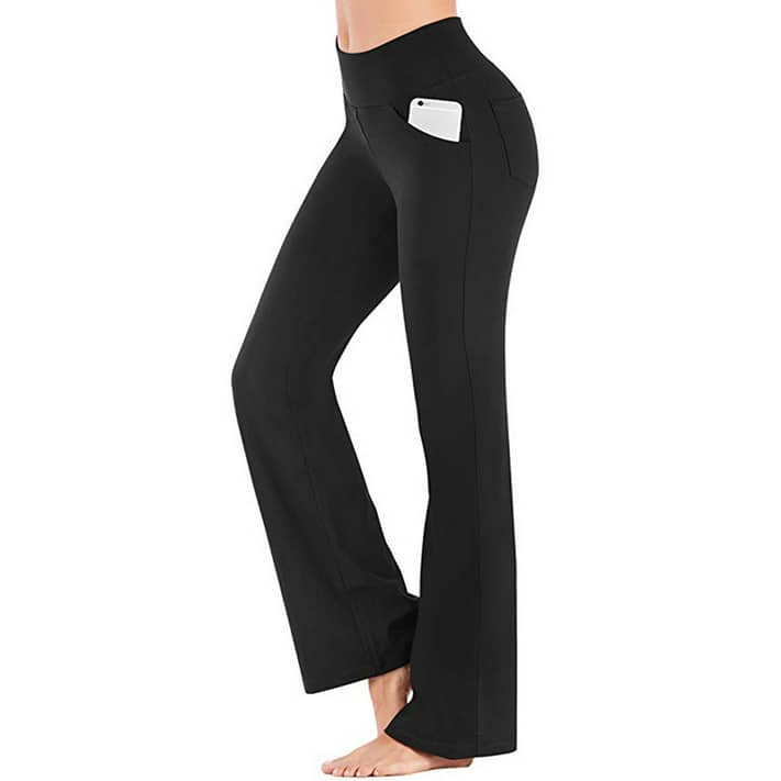 Stretch Bootcut Yoga Pants for Women with Pockets High Waisted Workout  Flared Pants for Women Ladies Junior Active Exercise Pants - Walmart.com