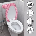 thumbnail image 4 of HELLHERO Love Toilet Seat Cover Set for Universal Polyester Soft Elastic Installation Stretch Fit Elastic Bottom Washable Stylish, 4 of 8