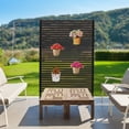 thumbnail image 2 of 5ft X 3ft Privacy Brown Fence Screen Garden Yard Backyard Patio Decor W/ Standing Feet for Patio, Courtyard, Backyard, Balcony, 2 of 14
