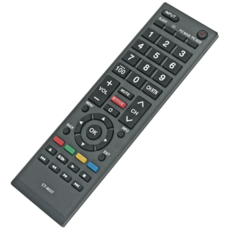 New CT-8037 Remote Control Compatible with Toshiba LED TV 50L3400 58L5400UC 65L5400U 40L3400