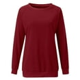 thumbnail image 5 of WENWU Women’S Sweatshirt Womens Long Sleeve Sweatshirt Womens Pullover Tops Wine Sweatshirt for Woman Fall Fashion Women Clothes for Women, 5 of 5