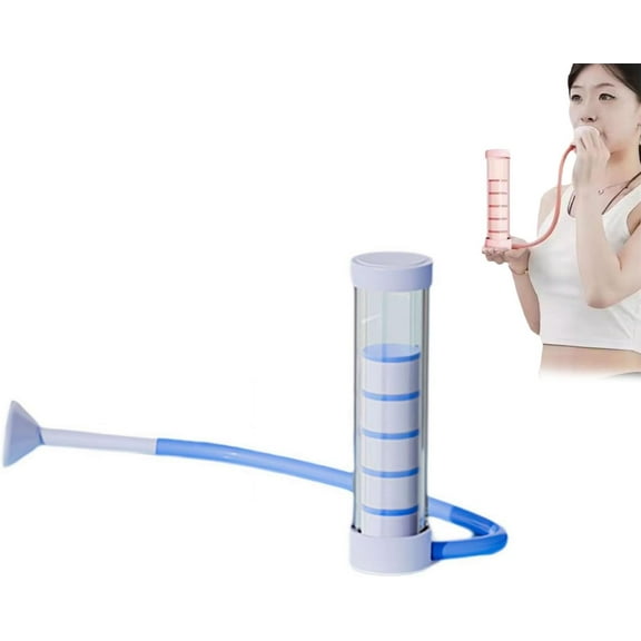 Breathing Exercise Device for Lungs,Dumbbell Breathing Trainer, Abdominal Muscle Trainer,Deep Breathing Trainer, Natural Lung Trainer for Adults, Easy to Use and Clean, Breathing Dumbbell