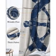thumbnail image 3 of Navy Blue Rudder Coastal Blackout Curtains for Bedroom Living Room Darkening Curtains 90 Inch Nautical Beach Ocean Vintage Black Out Window Curtain Privacy Window Treatment Grommet Drapes 52"x90"x2, 3 of 9