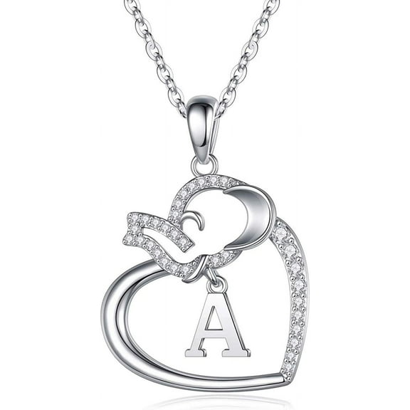 Pendant Necklace for Women Goodluck Elephant Love Heart Pendant Necklace Jewelry for Women