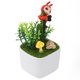 thumbnail image 3 of Planta en maceta artificial de cerámica, maceta de simulación de cactus para decoración de oficina en el hogar (abeja roja), 3 of 9