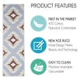 thumbnail image 4 of SussexHome Tetra Design 9" X 28" Stair Treads - 70 % Cotton Anti-Slip Carpet Strips for Indoor Stairs-Easy to Install Stair Treads with Double Adhesive Tape-Safe, Extra-Grip, 13-Pack-Maroon, 4 of 9