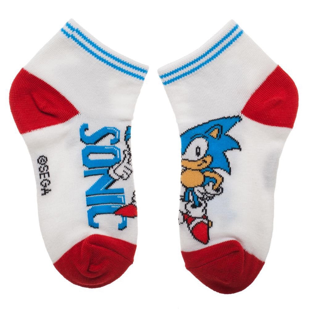 Sega Sonic The Hedgehog Youth Ankle Socks 4 PAIRS