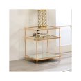 thumbnail image 5 of Furniture of America Mendry Glass Top 2-Shelf Side Table in Champagne Gold, 5 of 6