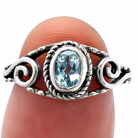 Natural Sky Blue Topaz 925 Sterling Silver Ring s.5 Jewelry DGR1132_A_5 R-1043