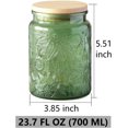 thumbnail image 2 of ANSQU Set of 2 Glass Jars with Lids, 700ml Vintage Glass Storage Jars, Cookie Jar Sugar Container for Kitchen Counter, Pantry, Candy Jar with Lid (Green, 2Pack), 2 of 5