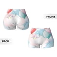 thumbnail image 5 of Vsdgher Cute Elephant print Workout Shorts for Women Seamless Soft Smooth Gym Yoga Scrunch Active Exercise Fitness Shorts, 5 of 8