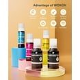 Hiipoo - Botellas rellenadas de tinta de sublimación de 440 ml compatibles con impresoras de