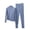 Light Blue, variant on Bovxnpu Womens Pajamas Sets 2 Piece Lounge Set Cotton High Neck Long Sleeve Pants Spring-Fall Casual Sleepwear