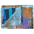 thumbnail image 3 of Taj Hotel Kantha Silk Throw 60x90 Handcrafted Cotton Vintage India Decor, 3 of 5