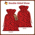 thumbnail image 2 of Pofeuu Ladybug Dotted Print Burlap Bags with Drawstrings Drawstring Gift Bags Pouch Bag for Thankgiving Birthday Party Gift Wrapping Treats and Party Favors-Medium, 2 of 9