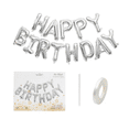 thumbnail image 2 of Kit de globos metálicos con letras Happy Birthday  color  Plateado, 2 of 5