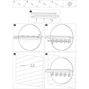 HofferRuffer Key Holder for Wall with Shelf, Wood Mail Organizer, Wall Mounted Rack with Shelf & 5 Hooks for Entryway, Living Room, Brown