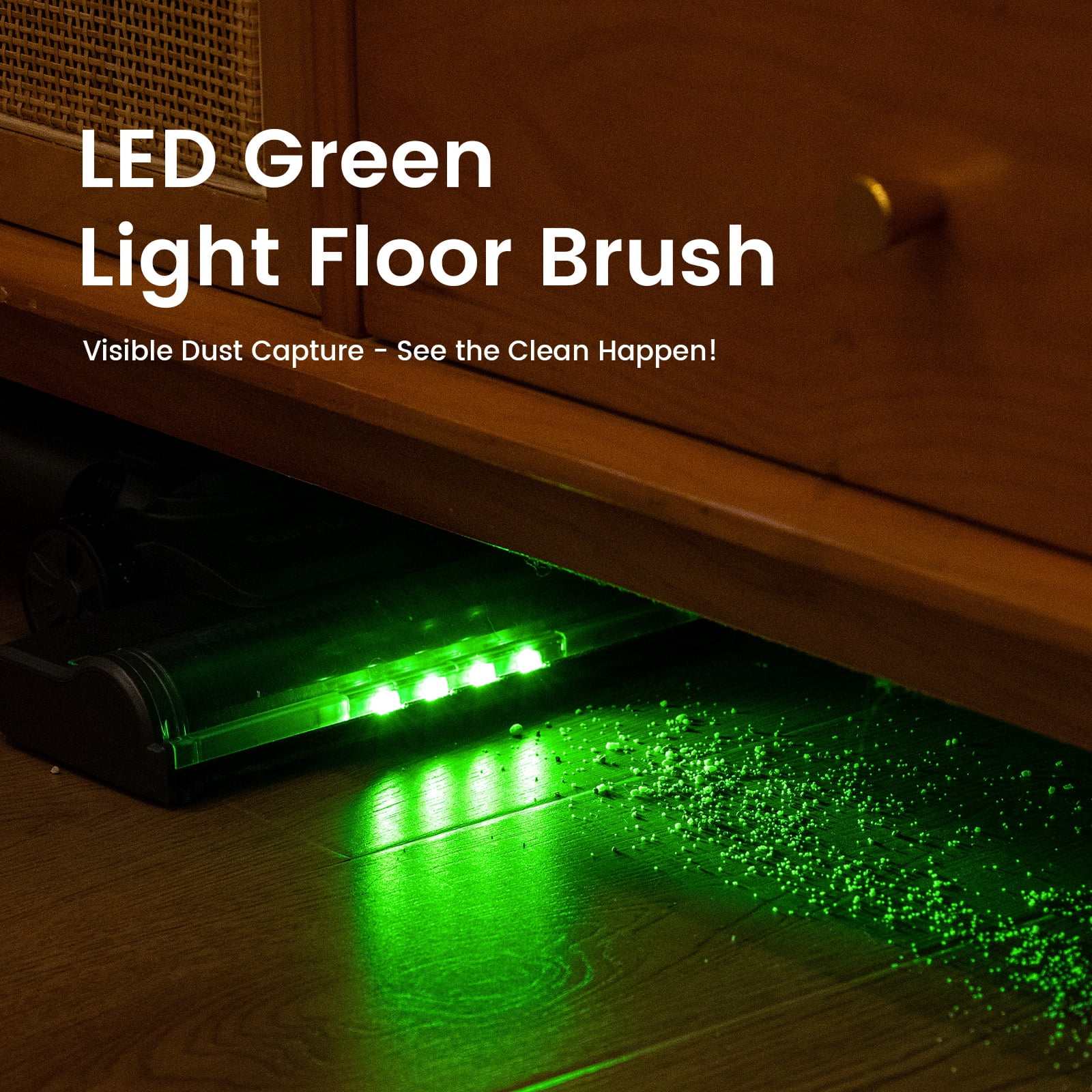 Cordless Vacuum Cleaner, 40KPA/35Mins, Green LED Light, Lightweight Stick Vacuum Self-Standing, Vacuum Cleaners for Home Handheld Vacuum for Pet Hair, Carpet, and Hard Floors