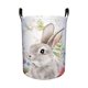 thumbnail image 2 of Cesta de almacenamiento para ropa sucia de Pascua con asas, plegable, para decoración del hogar, ropa de fiesta, juguetes, organizadores, cestas de Pascua, ideas de regalo, cesta de lino., 2 of 6