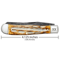 thumbnail image 2 of Case XX Knives Trapper Jigged Burnt Natural Bone Damascus Pocket Knife, 2 of 4
