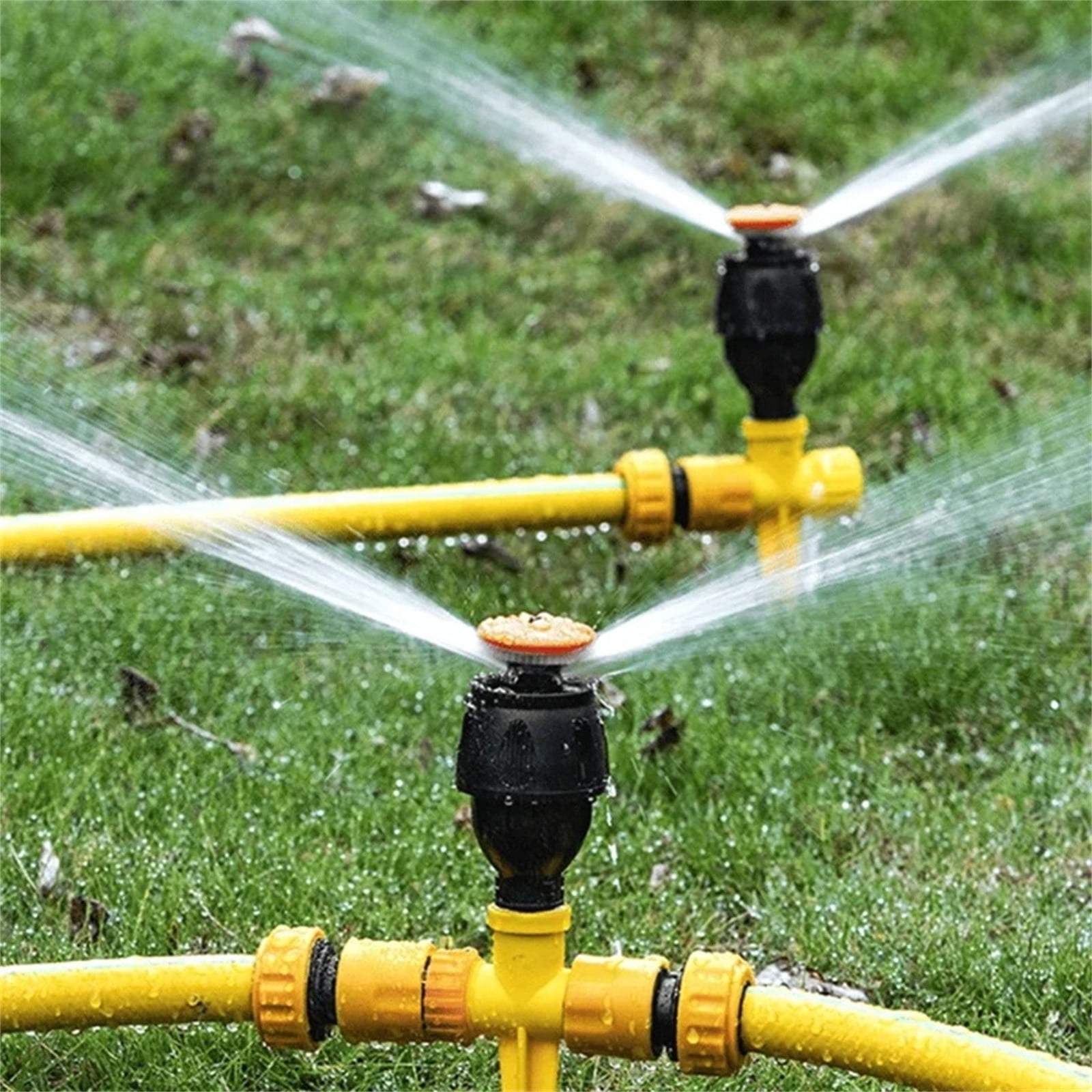 YUNAFFT 360° Rotating Auto Irrigation System Garden Lawn Sprinkler Grass Water Sprinkler System Garden Hose Sprinkler for Yard