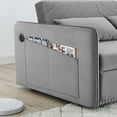 thumbnail image 6 of Ucloveria 3 in 1 Convertible Sleeper Sofa Bed, Modern Velvet Loveseat  with Pull-Out Bed, Grey 55", 6 of 9
