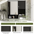 thumbnail image 6 of 29'' x 28'' Modern Wall-Mounted Bathroom Medicine Cabinet with Mirror, Space-Saving Over-The-Toilet Wall Storage Organizer with Towel Bar, Ideal for Bathroom Storage, 6 of 14