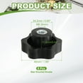 thumbnail image 2 of Uxcell Clamping Nuts Knob Plastic Screw-On Iron Star Knobs Knurled Female Threaded Hexagon Head M8 x 1.9" (6 Pack, Black), 2 of 7