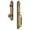 Vintage Brass, variant on Grandeur 848590 Arc Solid Brass Rose Dummy Full Plate "C" Grip Handleset - Brass