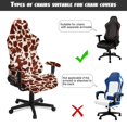 thumbnail image 6 of SCRAWLGOD Cow Print Beige Brown Print 4PCS Gaming Chair Cover, Dustproof Computer Chair Slipcover with Armrest Cover Washable Thick Gaming Chair Protection, 6 of 7