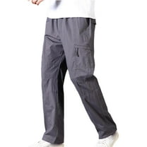 Atogsazn Mens Casual Tactical Pants Cargo Quickly Dry Pant Lightweight Hiking Sweatpants Outfit Outdoor Clothing with Zip Pocket Dark Gray L Fashion