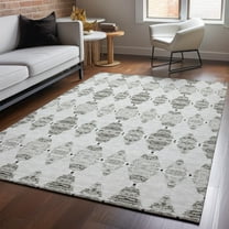 Addison Rugs Mayfield Washable Transitional Moroccan Taupe Rectangle Rug, 5' x 7'6"