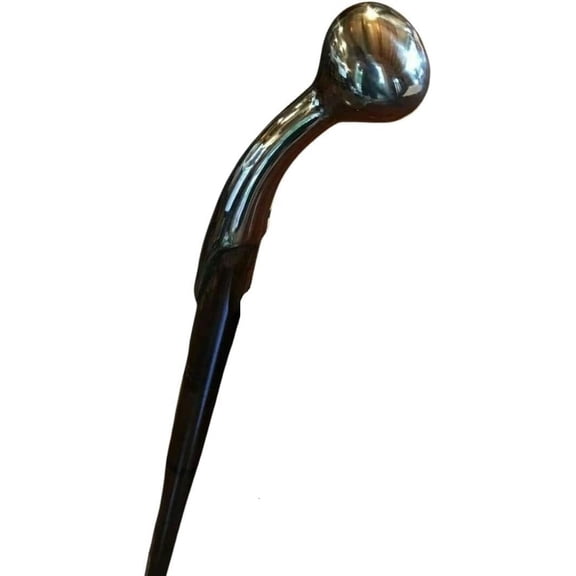 Maritime Treasuresr_ Antique Brass Walking Cane Smooth Round Style Walking Stick Brass Gold Handle Decorative Design Medieval Replicas Cosplay Wooden Seniors Walking Stick Unique Gift