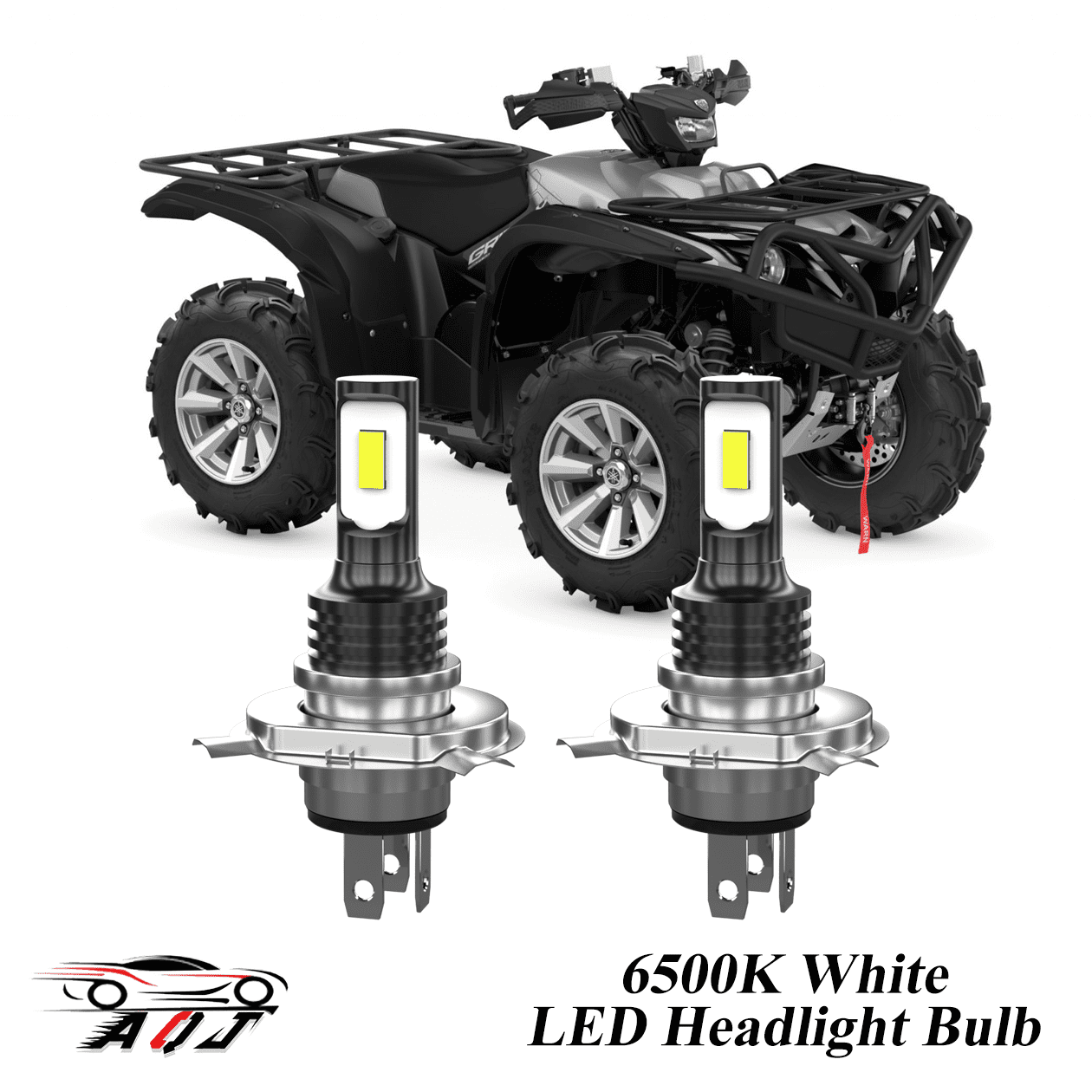 Compatible with Yamaha Grizzly 700 2007-2018, 2-Pack H4 Led Headlight Bulbs Motorcycle Bulb,1700lm 6500K Cool White, 12v-24v DC