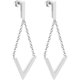 thumbnail image 1 of Stainless Steel Silver Geometric Dangle Earrings for Women Fashion Jewelry Lightweight Comfortable Design, 1 of 2