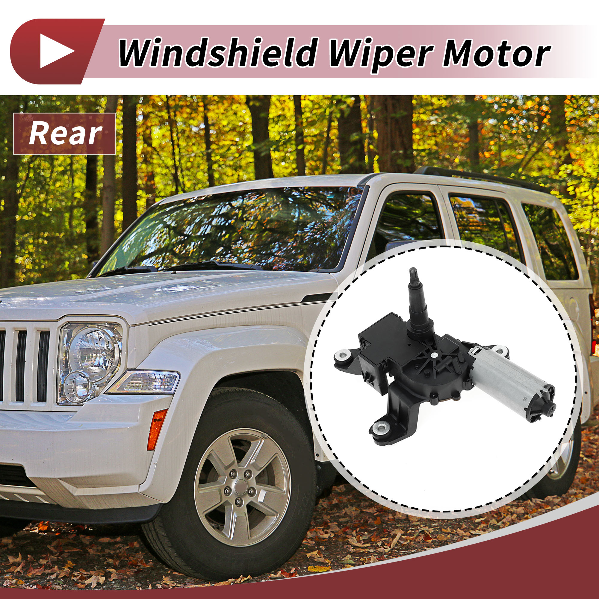 Unique Bargains Windshield Wiper Motor for Jeep Liberty 2008-2012 Rear Replacement