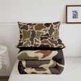 thumbnail image 5 of meiyoeat Classic Camo Mallard Queen Comforter Set For Adults,Vintage Camouflage Print Comforter Sets Queen For Boys, Earth Tone,Black Reversible,3 Pieces, 5 of 7