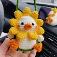 thumbnail image 3 of GFDYREE Crocheted Cute Swing Duck Car Rearview Mirror Hanging Ornament, Hanging Pendant of Car Decor, Car Lucky Interior Decor Accessories (Handmade Crochet), 3 of 7