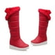 thumbnail image 1 of Botas de mujer Hebilla de metal Grueso Fleece Slip-on Plataforma Tacón medio Color sólido Invierno Cálido Botas de nieve hasta la rodilla Wmkox8yii  ghj2437, 1 of 9
