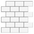 thumbnail image 1 of White Subway Back Splash Tile Grey Grout, 1 of 5